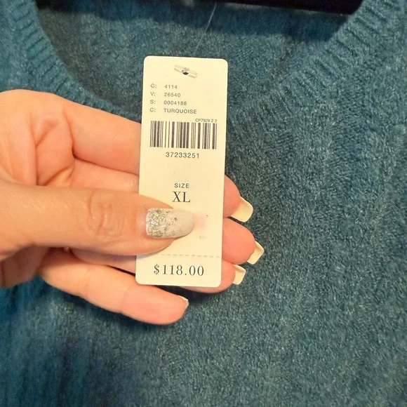 MOTH Teal Sweater ( Anthropologie) NWT size XL - Picture 4 of 8